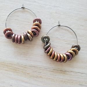 DEVOTIONALUXE Glass Hoop Earrings New!